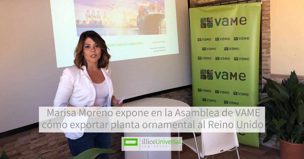Marisa Moreno expone en la Asamblea de VAME cómo exportar planta ornamental al Reino Unido